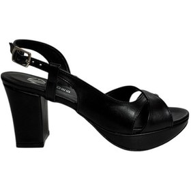 Resim Mg Shoes 1150 Kadın Platform Topuklu Ayakkabı Yaz 25 Siyah 