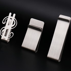 Resim 1 adet Para Klipsi Nakit ve Kredi Kartları için Erkekler için Para Tutucu Klips, Minimalist Para Klipsi Kredi Kartı Tutucu Cüzdan Paslanmaz Çelik Para Klipsi 