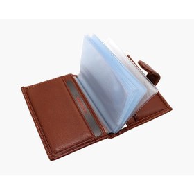 Resim Westpolo Hakiki Deri Kağıt Para Ve Bol Şeffaf Kart Bölmeli Patlı Unisex Kartlık - Taba Taba 