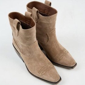 Resim Manijero (Gona) Kadın Hakiki Deri Önü Troklu Kovboy Özel Eskitme Vizon Bot 