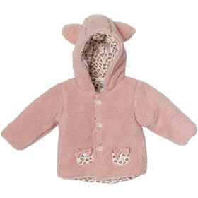 Resim Andywawa Kız Bebek Leopar Desenli Pembe Yumuşak Mont AC22078Rep 