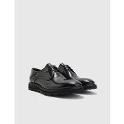 Resim İLVİ Ravi Hakiki Açma Deri Erkek Siyah Oxford Ayakkabı 