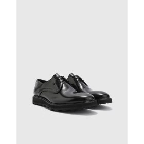 Resim İLVİ Ravi Hakiki Açma Deri Erkek Siyah Oxford Ayakkabı 