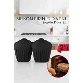 Resim Brf Bfs 2 Li Isıya Dayanıklı Silikon Fırın Eldiveni – Profesyonel Mutfak Koruması 