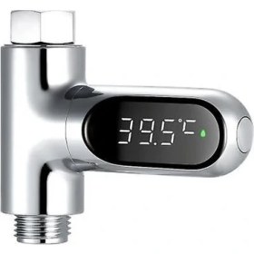 Resim LED Ekran Su Sayaç Dijital Duş Termometre Banyo Sıcaklığı Monitörü Su-Sıcaklık Ölçüm Enstrümanı 5 ~ 85 ℃ Aralık ℃/℉ Yüksek Doğruluk Duş Banyo Aksesuarı 