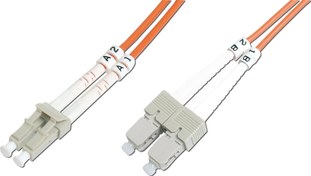 Resim LC-SC Fiber Optik Patch Kablo, Multimode OM 2 50/125 Duplex, 3.0mm, LSZH, 30 metre Beek