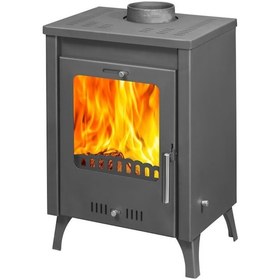 Resim Hoşseven Olympus Döküm Şömine Soba Gri 