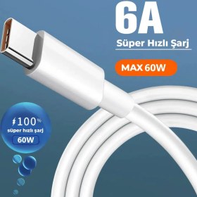 Resim ScHitec Nothing Phone (1) 6A 60W Type-C to Type-C 2Metre Süper Hızlı Data ve Şarj Kablosu 