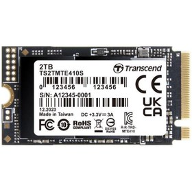 Resim transcend TS2TMTE410S 2TB Gen4x4 3D TLC DRAM-less 22x42 M.2 NVMe SSD 