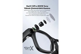 Resim OptX Smart Akıllı Gözlük - Optx C2 Pro Kameralı Gözlük - Yapay Zeka (Aı), Kamera, Bluetooth, Müzik, Ipx5, 