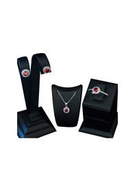 Resim Dkmn Gümüş 925 Ayar Gümüş Kırmızı Tek Taşlı Set 