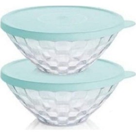 Resim Tupperware Pırlanta Servis 2'Li 500 Ml Saklama Kabı N1143023 Çok Renkli 
