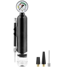 Resim Geeroyoo Taşınabilir Basınç Göstergeli Spor Topu Pompası - Çıkarılabilir Hortum Futbol Basketbol İçin 