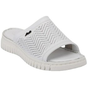 Resim Forelli 38505 Sofia-g Beyaz Kadın Comfort Deri Terlik Beyaz 