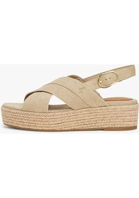 Resim Tommy Hilfiger Denım Espadrılle Platform Sandal Bej 