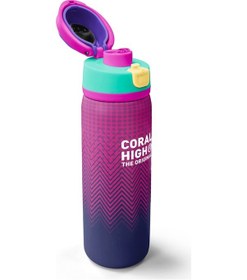 Resim Coral High Pembe Lacivert Desenli Pipetli Ve Direkt İçim Çelik Termos 800 Ml 38589 Pembe 