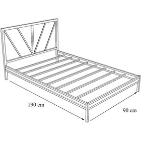 Resim Metalia Gm 228 Gözde Siyah Dublex Tek Kişilik Karyola 90x190 