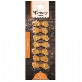 Resim M-Pets Trusty Chicken Tatlı Patatesli Düğümlü Kemik 7 li Paket 140 Gr 