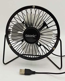 Resim Asonic AS-F20 Masaüstü Metal Siyah Usb Fan 