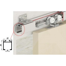 Resim Albatur 7310 Alüminyum Üst Ray Profil 3 mt 