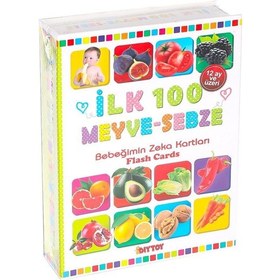Resim 1765 Flash Card İlk 100 Meyveler Eğitici Kartlar 