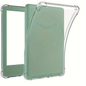 Resim Kindle 2024/2022 6 inç/Paperwhite 11th 2021 6.8 inç/All-New Kindle Paperwhite 12th Gen 2024 (17.78cm) ve Kindle Colorsoft Signature Edition için Şeffaf Kılıf, Şok Geçirmez Hafif TPU Arka Kova 