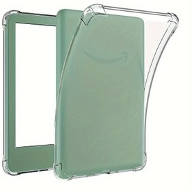 Resim Kindle 2024/2022 6 inç/Paperwhite 11th 2021 6.8 inç/All-New Kindle Paperwhite 12th Gen 2024 (17.78cm) ve Kindle Colorsoft Signature Edition için Şeffaf Kılıf, Şok Geçirmez Hafif TPU Arka Kova 