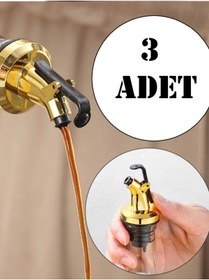 Resim Impress Gold Sızdırmaz 3'lü Yağdanlık Tıpası Seti Başlığı Tapa Şişe Ucu Sızdırmaz, Şık Ve Pratik 3 Adet 