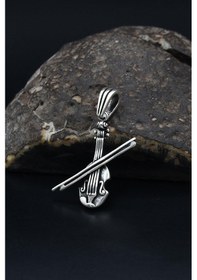 Resim 925 Ayar Gümüş Kolye Ucu Keman 901194 