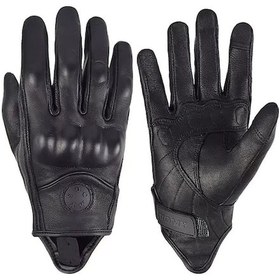 Resim Xianwen Suomy Su-14 Vintage Deri Yaz Motosiklet Eldiveni Siyah S 