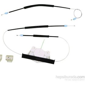 Resim Seat Leon Mk1 1998-2004 için Sağ Ön Kapı Cam Tel Halat Kriko Tami 