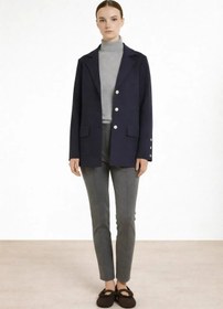 Resim Lacivert Triko Kadın Blazer Ceket - LACİVERT / 42 