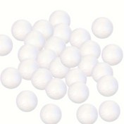 Resim 50 Adet Beyaz El işi Köpük Toplar - 7.5 cm Pürüzsüz Polistiren Küreler Sanat, Kendin Yap Ev Projeleri, Noel Süsleri, Okul El İşi ve Şenlikli Parti Malzemeleri için 