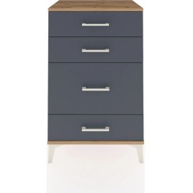 Resim Hyperion Komodin 4 Çekmeceli 60X44X96 Çam-Antrasit 