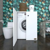 Resim Kenzlife çamaşır makinesi dolabı kapaklı tatyana byz 90*70*60 banyo ofis kapaklı arkalıksız 