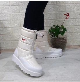 Resim Lee Cooper 31190 Beyaz Kaymaz İçi Kürklü Önden Fermuarlı Kar Botu 001 