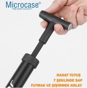 Resim Microcase Çok Amaçlı Manuel 4 Başlıklı Top Tekerlek Şişme Yatak El Pompası AL4522 