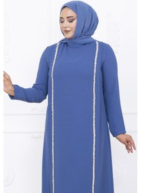 Resim Amine Hüma Yakut Abiye Elbise İndigo İndigo 