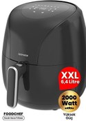 Resim Goldmaster Foodchef GM-7494 2000 W Yüksek Güç 6.4 L Geniş XXL Dokunmatik Airfryer Yağsız Sıcak Hava Fritözü Goldmaster