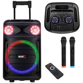 Resim Midex MXR-1100HX Taşınabilir Seyyar Portatif 3 Mikrofonlu Işıklı Ses Sistemi Hoparlör (1100 Watt) 