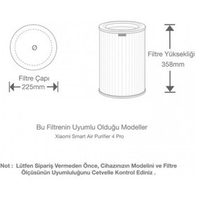 Resim Xiaomi Akıllı Hava Temizleyici 4 Pro Filtre Mor 