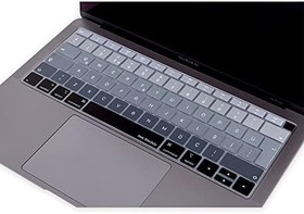 Resim McStorey MacBook Klavye Koruyucu Türkçe Q Silikon | A1932 A2179 A2337 M1 Uyumlu |Ters L Enter Siyah Gri 