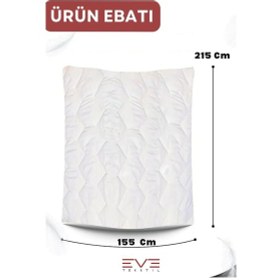 Resim Eve Tekstil Kapitone Yüksek Kaliteli 4 Mevsim Kullanılabilir Microfiber Soft Çift Kişilik Antialerjik Yorgan Beyaz 