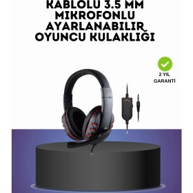 Resim Butik Bfs Kırmızı Gaming Headset Mikrofonlu Sağlam Kablolu Konforlu 