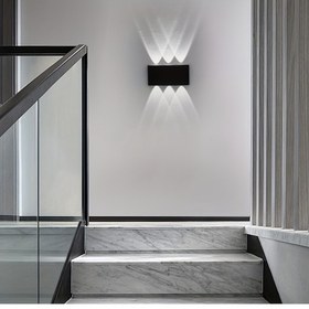 Resim Modern LED Duvar Lambası | 6W Fırçalanmış Metal Bitiş | Yarı Gömme Montaj | Sıcak Beyaz ve Soğuk Beyaz Işık | Koridorlar, Yatak Odaları, Oturma Odaları için İdeal | Kurulum Donanımı Dahil, Yatak Odası Aydınlatması | Modern Duvar Lambası | Enerji Verimli LED 