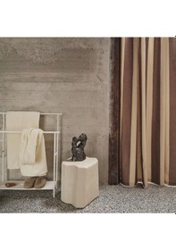 Resim Dora Raflı Metal Banyo Havlu Ve Bornoz Askılığı Beyaz 