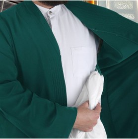 Resim İkranur Yeşil Buhara Yaka Namaz Cübbesi 