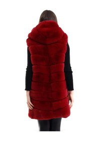 Resim Reks Kapüşonlu Yelek - Kırmızı Kırmızı 