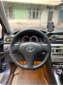 Resim Toyota Corolla 2002-2008 Araca Özel Direksiyon Kılıfı Nubuk Karb 