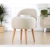 Resim Lorence Home Corvile Puf - Krem 